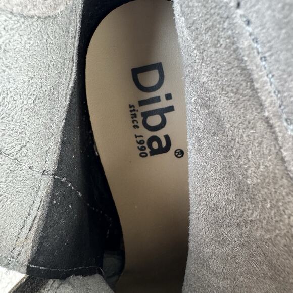 DIBA Women’s Grey Suede Leather Ankle Boots Size 10W Side Zip Low Heel Booties - Picture 7 of 7